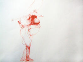 Rötel/Papier, 29.5 x 40